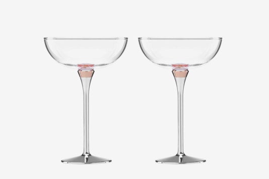 Kate Spade New York Rosy Glow Champagne Saucer.